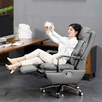 Ergonomiškas kompiuteris Kėdė Žaidėjas Atlošas Pasukamas Šiaurės šalių patogi grindų kėdė Miegamasis Kojų atrama Cadeira de Escritorio stalo baldai