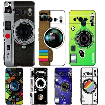Fashion Classic fotoaparato objektyvo telefono dėklo dangtelis, skirtas Google Pixel 8 7 6 7A 6A 6A Pro 5G smūgiams atsparus silikonas Soft 8 Pro 5G Shell Capas