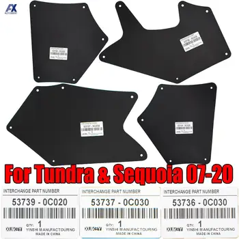 Fender Liners Splash Shield for Toyota Tundra Sequoia 2007-2020 Prijuostės antspaudas Purvasaugiai Purvasaugiai Purvasaugiai Sargybiniai Klipų laikiklis