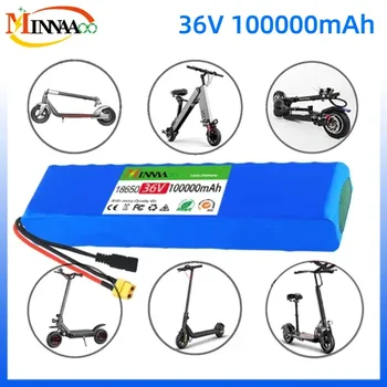 for Batería de litio para patinete eléctrico Xiaomi Mijia M365, 36V, 100Ah, 10S3P, 18650 vatios, 20A, BMS T, enchufe XT60