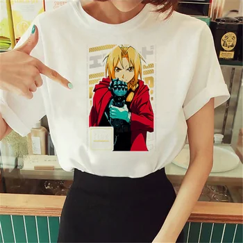 Fullmetal Alchemist marškinėliai moteriški gatvės drabužiai harajuku grafiniai marškinėliai moteriški juokingi drabužiai
