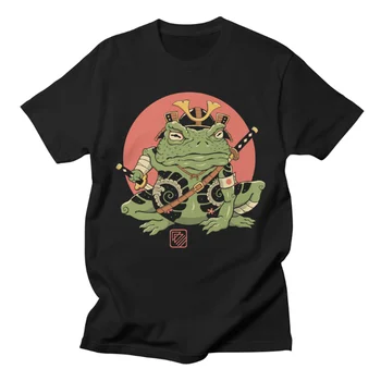 Fun Frog Print 90s Laisvi trumpomis rankovėmis juodi marškinėliai Spausdinti Moterų 2024 m. vasaros laisvalaikio stiliaus tendencija Nauji madingi marškinėliai su kaklu.