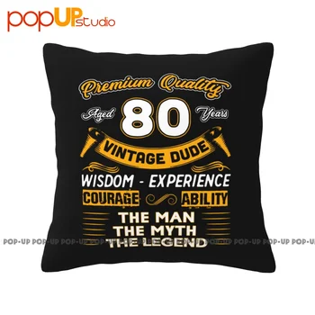 Funky 80-ojo gimtadienio dovanos Mito legenda 80 metų senumo pagalvės užvalkalas Mesti pagalvės užvalkalą Plaunamas Super minkštas užtrauktukas