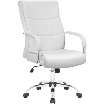 Furmax High Back Office Desk Chair Conference Leather Executive su paminkštintais porankiais, reguliuojama ergonomiška pasukama užduočių kėdė