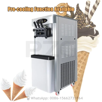 Galimos išankstinio aušinimo funkcijos Minkšto patiekimo ledų gaminimo mašina 36-42L / H Filipinų ledų mašina