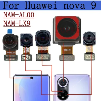 Galinė priekinė kamera, skirta Huawei Nova 9 Nova9 NAM-AL00, NAM-LX9 originali priekinė asmenukė, nukreipta atgal Pagrindinis kameros modulis Flex Part