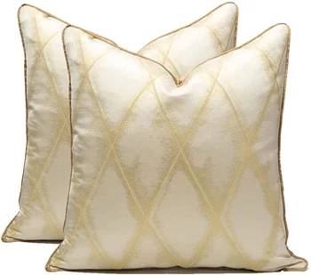 Gražus smėlio ir šampano aukso deimantų raštas Mesti pagalvių užvalkalai Geometrinės pagalvėlės užvalkalas namų dekoravimui 45*45CM 1vnt