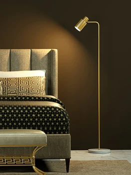 Grindų lempa Minimalistinė šviesa Prabangus dizainas Miegamasis Naktinė svetainė Studija Viešbučio sofa Atmosfera Vertikali stalinė lempa