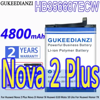 GUKEEDIANZI telefono baterija Huawei Nova2 Plus Nova3i 4e G10 Mate10 Lite Mate SE for Honor 9i 7X HB356687ECW 4800mAh