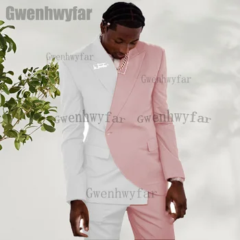 Gwenhwyfar Custom Suit New Stitching Style Aukštos kokybės vyriški kostiumai Peak Lapel Oficialus kostiumas vestuvėms (švarkas+kelnės)