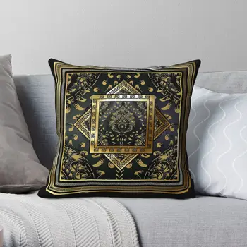 Gėlių juodojo aukso deimantinis kvadratinis pagalvės užvalkalas Poliesteris Lininis aksomas Creative Zip dekoratyvinis pagalvės dėklas Namų užvalkalas didmeninė prekyba 18