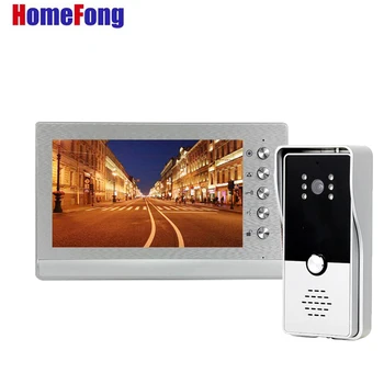 Homefong 7 colių vaizdo durų telefono domofono rinkinys su lauko įrenginio durų skambučio kamera HD atrakinti pokalbių vaizdo stebėjimą dienos nakties prieiga