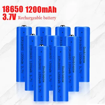 Icr18650 Ličio baterija 18650 3.7V įkraunamos baterijos 1200mAh smailus plokščias viršus, tinkamas ventiliatoriaus stiprintuvo valdiklio žaislams