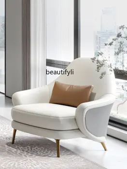 itališka lengva prabangi sofa vienvietis dizaineris minimalistinis modernus mažas didelis butas laisvalaikio kėdė