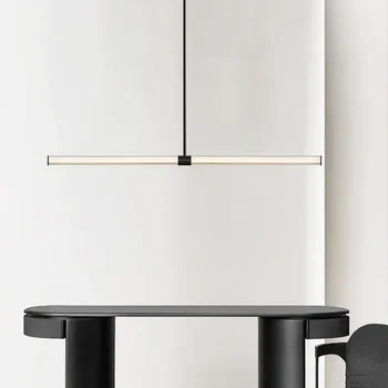 itališkas minimalistinis modernus minimalistinis restoranas Šviestuvas Baro prekystalis Nordic Creative Glass aukštos klasės dizaino ilga lempa