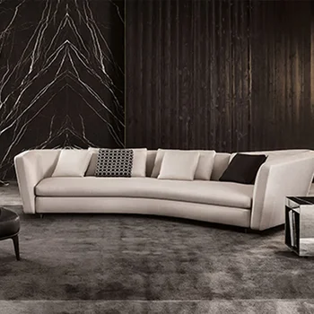itališkas modernus minimalistinio audinio sofa svetainė lengva prabangi trijų asmenų dizainerio sofos pritaikymas