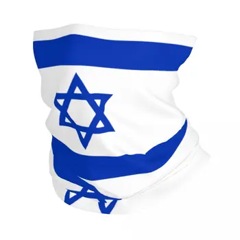 Izraelio vėliava Bandana Neck Gaiter Printed Wrap Scarf Multi-use Headband Fishing for Men Women Adult All Season