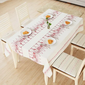 Japoniško stiliaus valcuotas kraštas Valgomojo stalo audinys Stačiakampio formos medžiaginė staltiesė Viešbučio namų staltiesėLong Stalo dangtis Nappe De Table