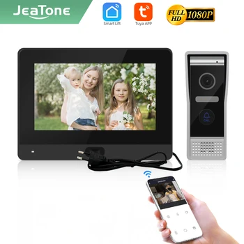 JeaTone New Villa 1080P Wifi Wireless Tuya Smart Touch Screen Video Intercom Durų skambučio sistema Durų įėjimas Prieiga prie namų saugumo