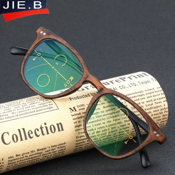 JIE. B prekės ženklo vintažiniai daugiažidiniai progresyvūs skaitymo akiniai Vyrai Moterys Presbiopiniai akiniai vyriškiems moteriškiems akiniams