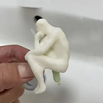 Juokingos dantų pastos Topper 3D spausdinta dantų pasta Dozatorius Thinker Defekation Pooper Dantų pastos spaustuvas Vonios kambario aksesuarai