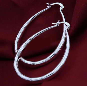 Juvelyrinių dirbinių didmeninė prekyba 925 galvanizuoti sidabro papuošalai retro maži U formos spiraliniai gofruoti auskarai užsienio prekybos mados klasė
