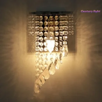 K9 Krištolinė sieninė lempa Modernus E14 LED sieninis šviestuvas Šviestuvas Kūrybinis miegamojo naktinės sienos dekoravimo šviestuvai