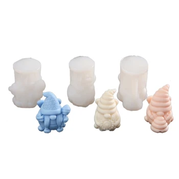 Kalėdinė silikoninė forma žvakių gamybai Daugkartinio naudojimo 3D dervos pelėsių dropship