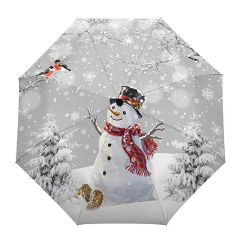 Kalėdų sniego senio snaigė Pilka Automatinis skėtis Kelioninis Sulankstomas skėtis Nešiojami skėčiai Skėčiai Skėčiai nuo vėjo