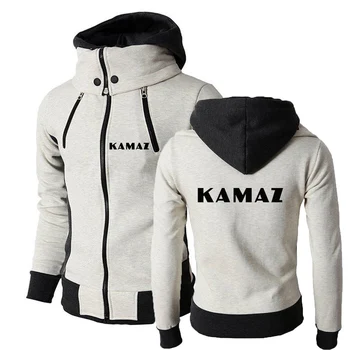 Kamaz 2023 vyrų naujas aukštos kokybės spausdintas švarkas su gobtuvu dvigubas užtrauktukas su apykakle sportinė apranga Harajuku megztinis.
