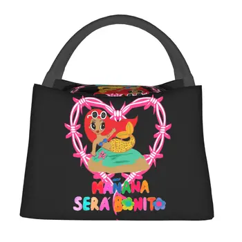 Karol G Sirenita Pietų krepšys 2023 Širdies animacinių filmų mokyklos pietų dėžutė mergaitėms Atsitiktinis spausdinimas Terminiai pietų krepšiai Oksfordo aušintuvo krepšys