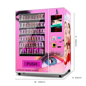 Karštai parduodamas rožinės spalvos blakstienų pardavimo automatas su 21,5 colio jutikliniu ekranu
