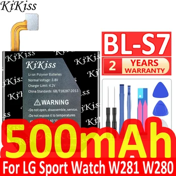 KiKiss BL-S7 laikrodžio baterija LG laikrodžiui Sport W281 W280 W280A AT&T išmaniojo laikrodžio keitimas Baterija 500mAh Batteria