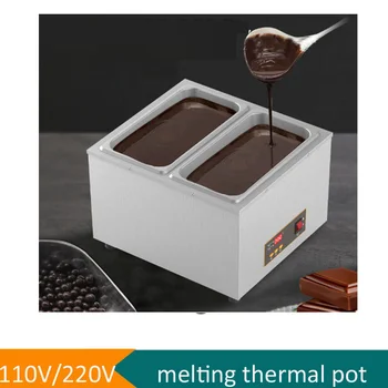 Komercinis skaitmeninis ekranas Elektrinis šokolado lydymo aparatas iš 1/2/4 puodo daugiafunkcinė šildymo ir izoliacijos mašina