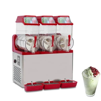 Komercinė sniego tirpinimo mašina Užšaldyta slushy mašina trys talpyklos Sulčiaspaudė Slush vaisių virimo aparatas
