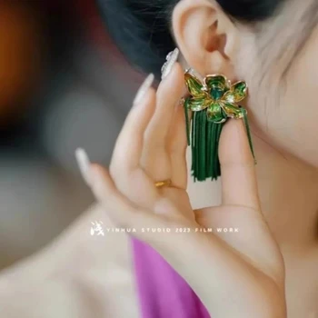 Kutai perdėti gėlių auskarai Europos ir Amerikos unikalus auskaras aukščiausios klasės jausmas nišinis dizainas jausmas auskarai moterims