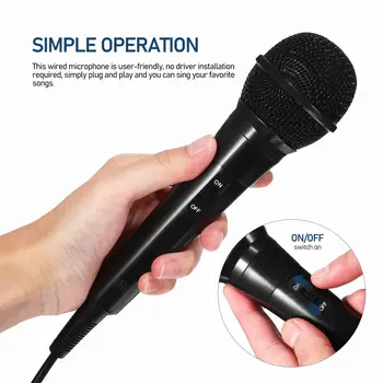 laidinis mikrofonas dainuojantis įrašymo mikrofonas kompiuterio mikrofonas tiesioginei transliacijai 6,5 mm dinaminiai rankiniai mikrofonai karaokė