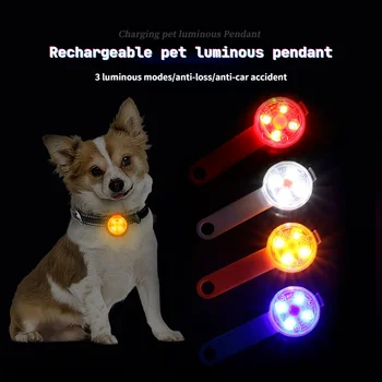 LED žibintuvėlis Šunų kačių antkaklis Švytintis pakabukas Naktinis saugumas Augintinis veda Karolius Šviečiantys ryškūs dekoro antkakliai šunims Naktinė šviesa