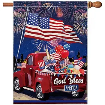 liepos 4 d. Vėliava Amerika Patriotinės vėliavos Dvipusės, dekoratyvinės vėliavos Atminimo Nepriklausomybės diena Namai Sodyba Už dekoro