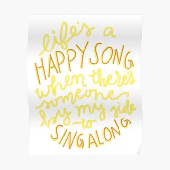 Lifes A Happy Song Plakatas Modern Picture Wall Home Vintage Mural Decoration Decor Painting Room Funny Print Art No Frame