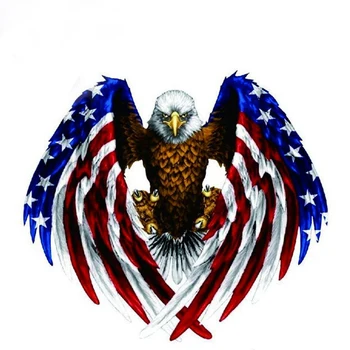Lipdukas automobilių motociklų ereliui su JAV vėliava