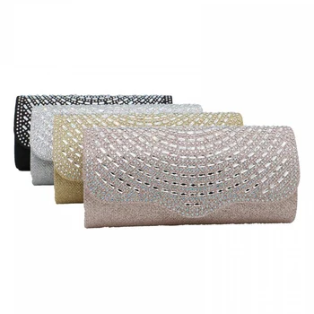Luxury Women Evening Bag Brand Party Bankquet Glitter Bag for Ladies Wedding Clutches Rhinestone Handbag Chain Shoulder Bag