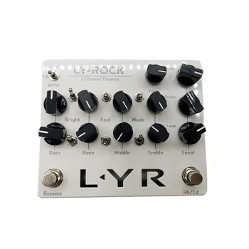 LY-ROCK 3 kanalų išankstinio stiprintuvo nusileidimo pedalai vieno bloko efektorius švarus ritmas SOLO švinas gitarai KSR Ceres Artmis 100 ColossH100