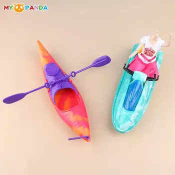 Lėlių namas Mininature vasaros paplūdimio scenos dekoro priedai Mini paplūdimio kėdė Wetsuit Surfboard Baidarių modelis vaikams Žaisti žaislus