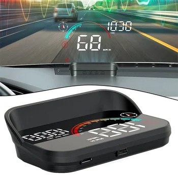 M22 Car Head Up Display Speed RPM MPH HUD GPS spidometro projektoriaus ekrano prietaisų skydelis su odometro greičio viršijimo signalizacija visiems automobiliams