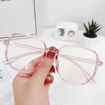 Madingi anti mėlynos šviesos akiniai Juodi didelio rėmelio optiniai akiniai Moterys Vyrai Daugiakampiai akiniai Akiniai Akiniai Akiniai Kompiuteriniai akiniai