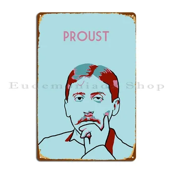 Marcel Proust Metalinių plokštelių plakatas Individualus tapyba Garažas Urvas Kino skardos ženklo plakatas