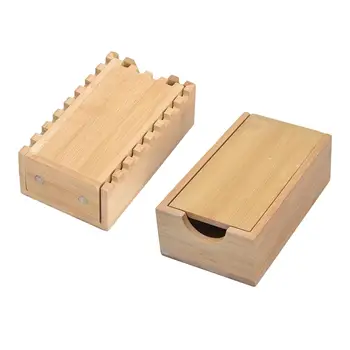 Medinis riedėjimo dėklas Bambuko kauliukai stalo žaidimų stalo žaidimams