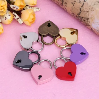 Metal for Wish Lock mini Heart archaize Spynos su raktų papuošalų dėžutės dekoratyvine spyna įsimylėjėliams, merginoms, studentams