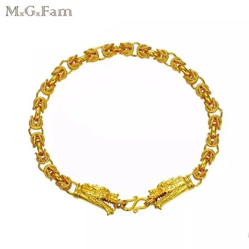MGFam (21cm*5mm) Drakono apyrankė Papuošalai Vyrai Kinija Senovės talismanas Originalūs dizainai Gryno aukso spalva Alergija